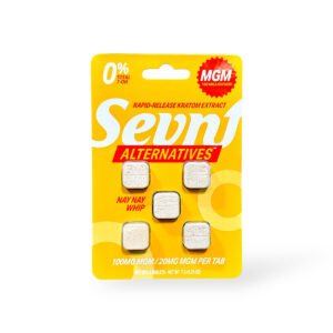 sevn alternatives mgm rapid release kratom extract tablet nay nay whip 20mg per tablet 5ct 95241