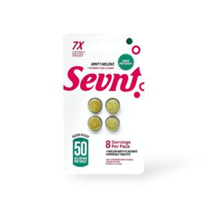 sevn high potency 7 hydroxy tablets minty melons 50mg per tablet 4ct 54766